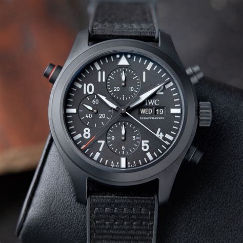 iwc jet black|iwc chronograph top gun.